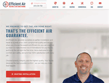 Tablet Screenshot of efficientairservice.com